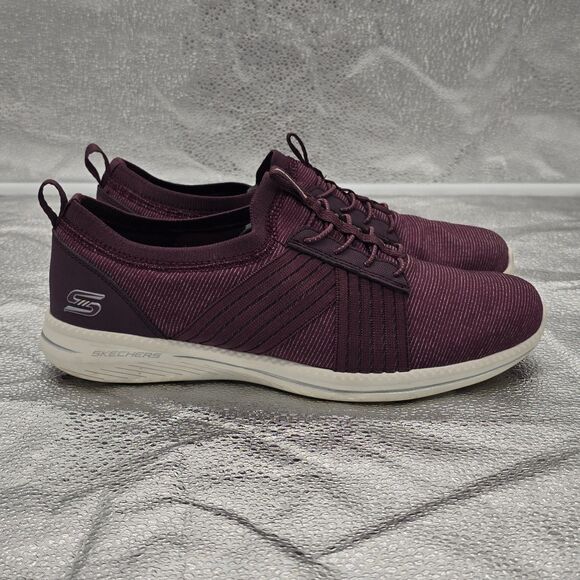 Skechers Flex City Pro Slip On Memory Foam Air Cooled Sneakers Burgundy Size 9 - Picture 1 of 9